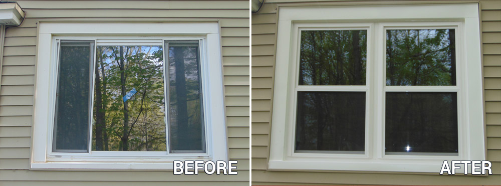 Window Replacement - Before and After