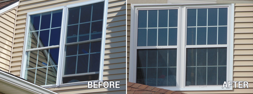 Before and After Picture of Window Replacement by Window Town Of Erie